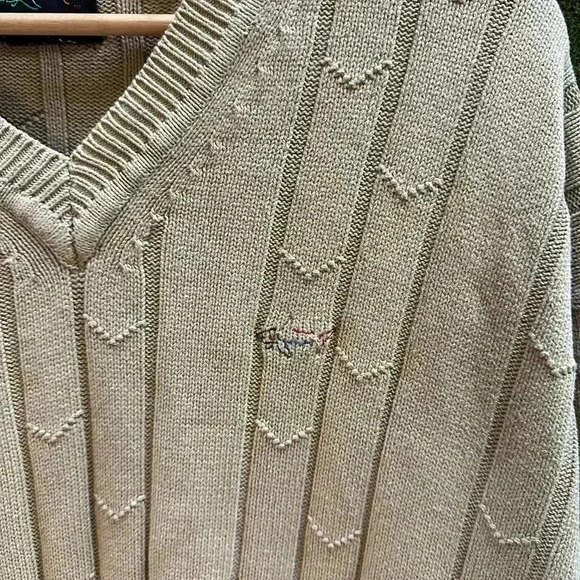 Vintage Greg Norman Textured V-Neck Sweater Size  XL - Picture 4 of 5